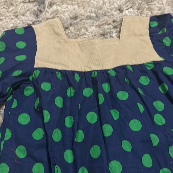 Haley and the Hound Polka DOT Tunic Top Dress 3T Girls Kids Blue Green - Picture 2 of 4